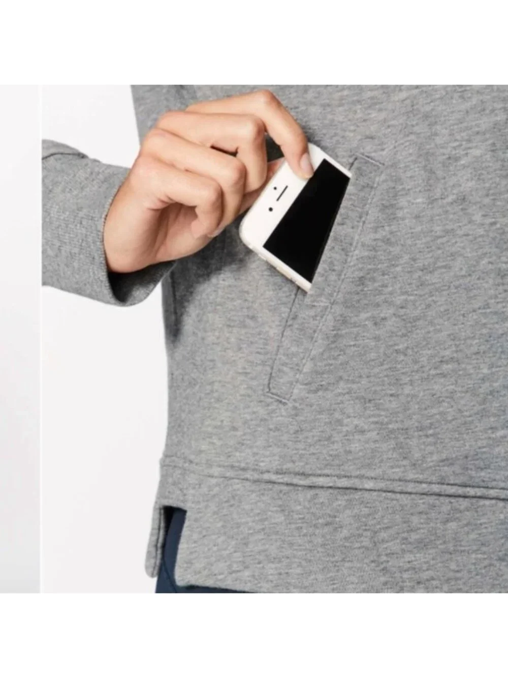Lululemon Press Pause Crew Heathered Medium Grey